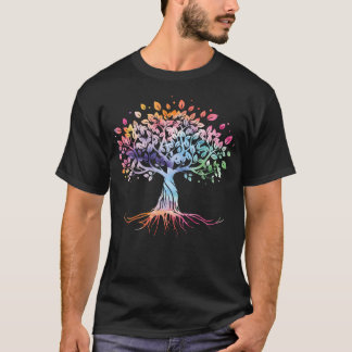 Camiseta La Vida Colorida Es Realmente Buen Árbol Único Vin