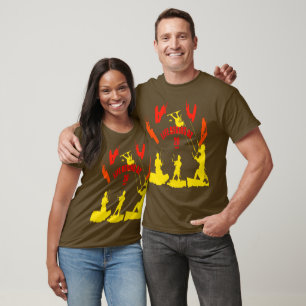 Camiseta La vida comienza a 20 nudos Rojo Naranja Amarillo