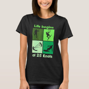 Camiseta La vida comienza a 25 nudos estilo de vida diseño