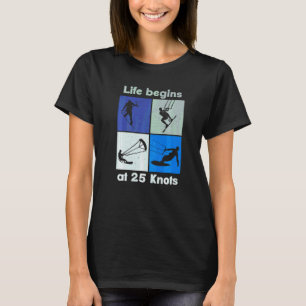 Camiseta La vida comienza a 25 nudos estilo de vida vintage