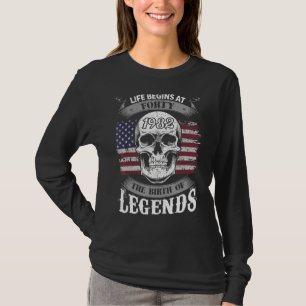Camiseta La Vida Comienza A Los 40 Cuarenta Años Del Nacimi