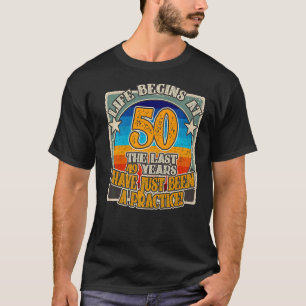 Camiseta La vida comienza a los 50 años.