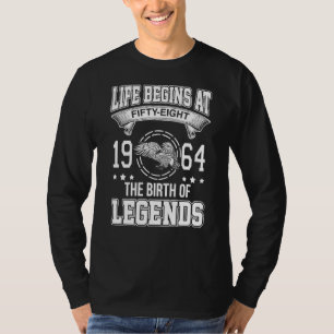 Camiseta La Vida Comienza A Los Cincuenta Y Ocho De 1964, E