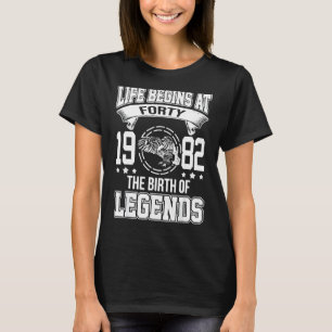 Camiseta La Vida Comienza A Los Cuarenta Y Noviembre De 198