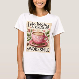CAMISETA LA VIDA COMIENZA CON EL CAFÉ