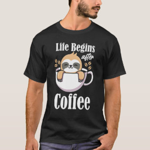 Camiseta La vida comienza después del café eslovaco Mug