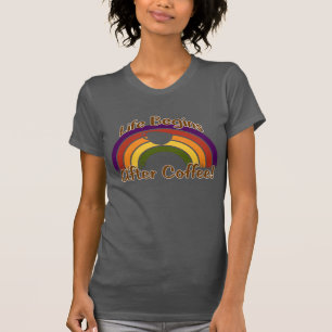 Camiseta La vida comienza después del café - Vintage Rainbo