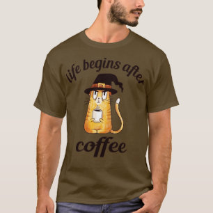 Camiseta La vida comienza después del regalo de Desayuno pa