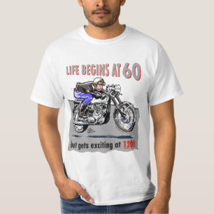 Camiseta ¡La vida comienza en 60, pero consigue emocionant