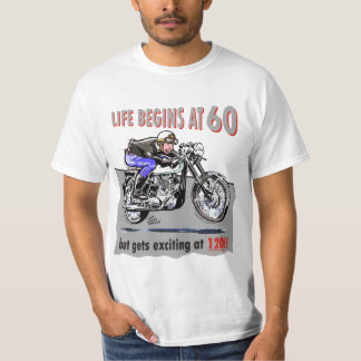 Camiseta ¡La vida comienza en 60, pero consigue emocionante