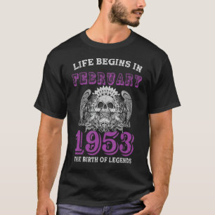 Camiseta La Vida Comienza En Febrero De 1953
