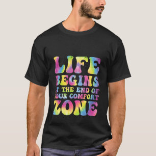 Camiseta La vida comienza en la zona de confort Motivación