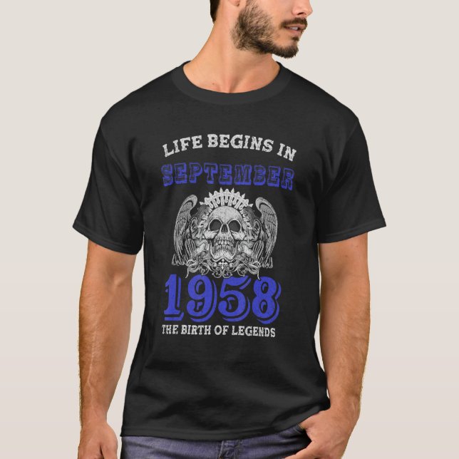 Camiseta La Vida Comienza En Septiembre De 1958 El Nacimien (Anverso)