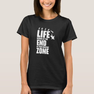 Camiseta La vida comienza Parapente Wingsuit Paracaidista P