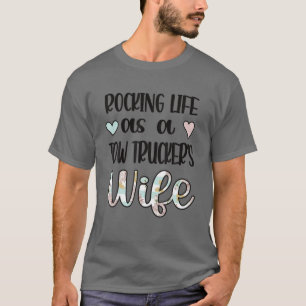 Camiseta La vida como mujer camionera camionera de remolque