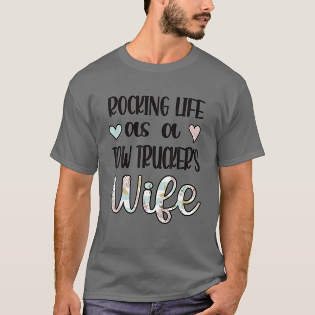 Camiseta La vida como mujer camionera camionera de remolque (Anverso)