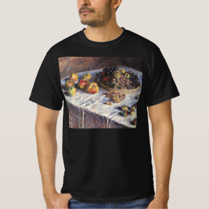 Camiseta La vida con manzanas y uvas de Claude Monet