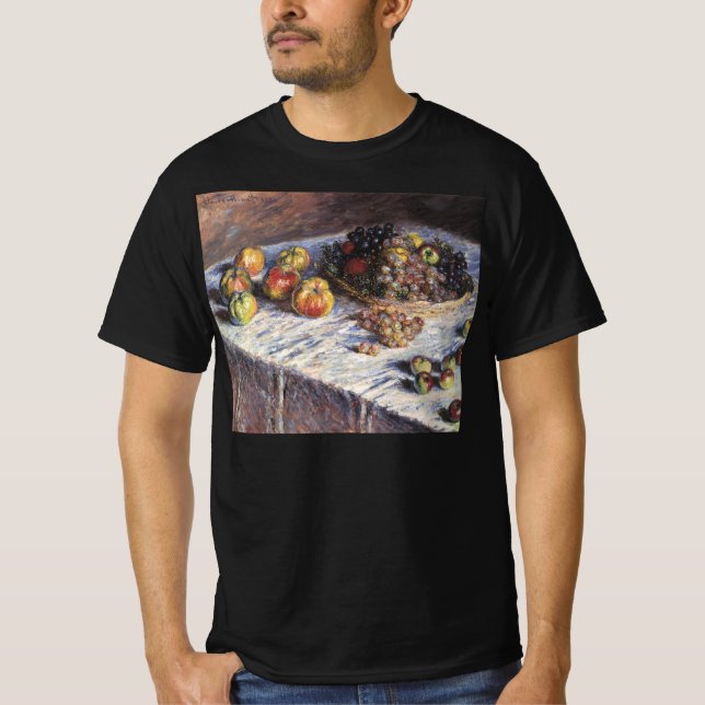 Camiseta La vida con manzanas y uvas de Claude Monet (Anverso)