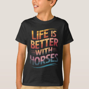 Camiseta La Vida Cuesta De Los Caballos Es Mejor Con Los Ca