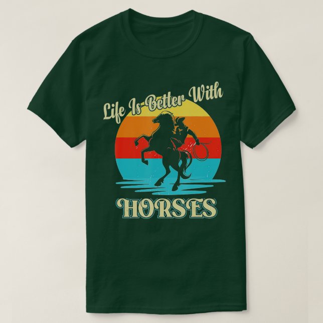 Camiseta La Vida Cuidada Es Mejor Con Los Caballos De Cabal (Diseño del anverso)
