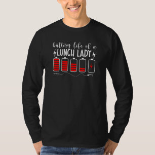 Camiseta La Vida De Batería De Una Dama De Almuerzo Feliz 1