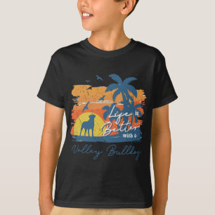 Camiseta La vida de bulldog es mejor usar el atardecer