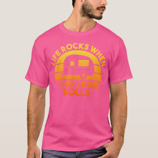 Camiseta La Vida De Camper De Motorhome Rv Camping Roca Cua