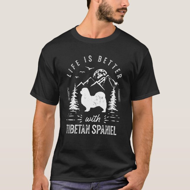 Camiseta La vida de España tibetana mejor mamá papá perro (Anverso)