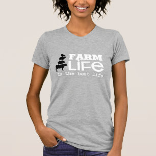 Camiseta La vida de granja es la mejor vida con animales de