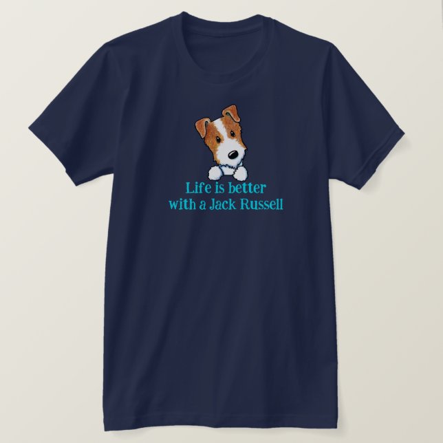 Camiseta La vida de Jack Russell es mejor (Anverso del diseño)
