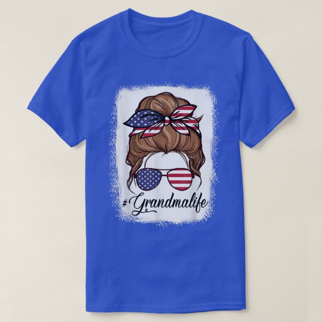 Camiseta La vida de la abuela de la bandera de Estados Unid (Diseño del anverso)