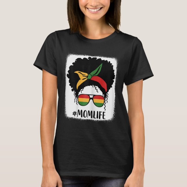 Camiseta La vida de la afroamericana madre de afroamericano (Anverso)