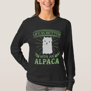 Camiseta La vida de la Alpaca es mejor fan de Llama Paca