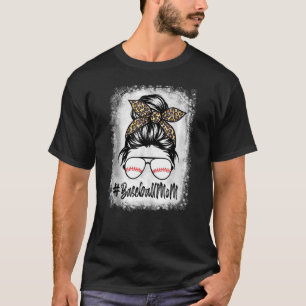 Camiseta La Vida De La Madre Béisbol Con El Leopardo Y El D