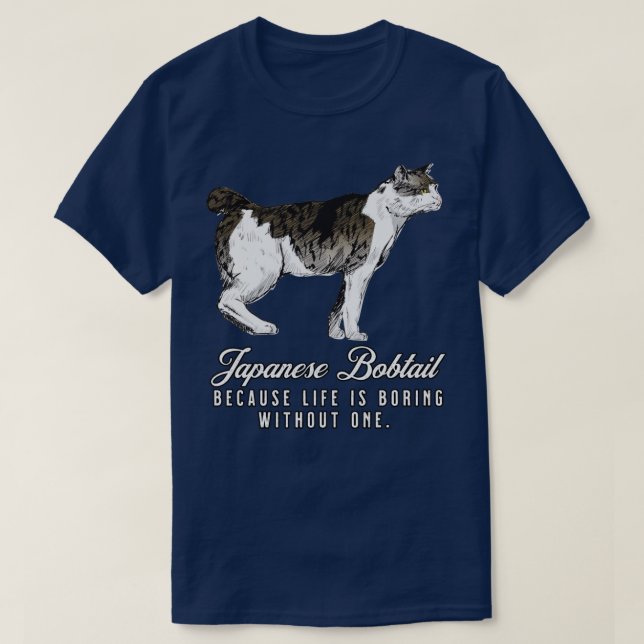 Camiseta La Vida De La Mamá Bobtail Japonesa Es Aburrida Si (Diseño del anverso)