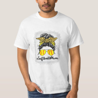 Camiseta La vida de la mamá del Softball con el leopardo