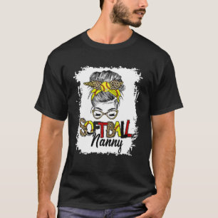 Camiseta La vida de la niñera del softball con la desordena