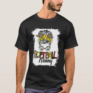 Camiseta La vida de la niñera del softball con la desordena