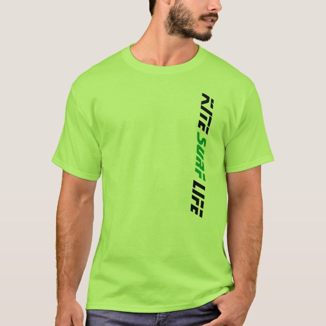 Camiseta La vida de la resaca de la cometa de la verde lima (Anverso)