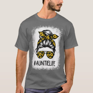 Camiseta La vida de la tía blanqueada con el girasol Messy 