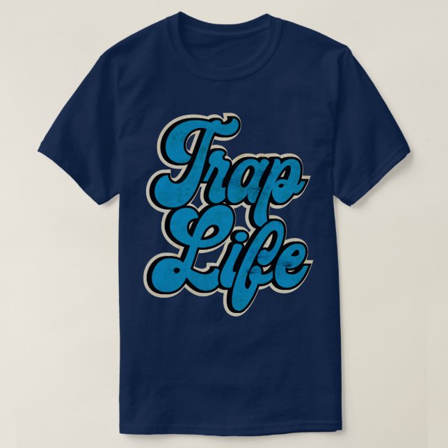 Camiseta La vida de la trampa de música Blue Trap (Diseño del anverso)