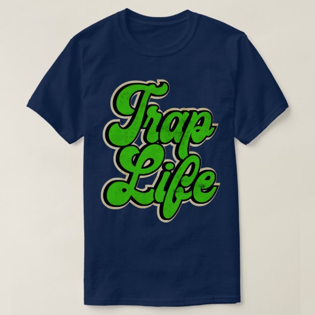 Camiseta La vida de la trampa musical verde (Diseño del anverso)