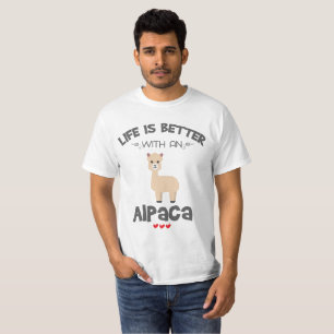 Camiseta La Vida De Los Amantes De La Alpaca Es Mejor Con L