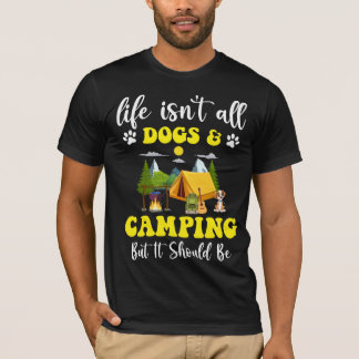 Camiseta La vida de los camping retro no es todo perros y c