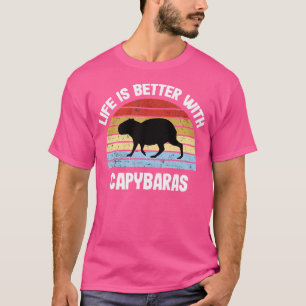 Camiseta La Vida De Los Chigüiro Es Mejor Con Capybaras