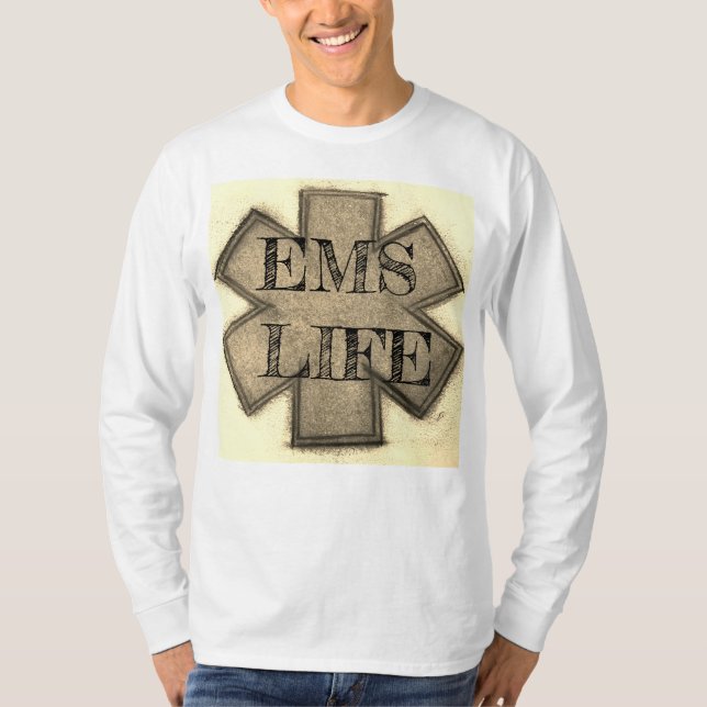 Camiseta La vida de los hombres Khaki EMS que caes nosotros (Anverso)