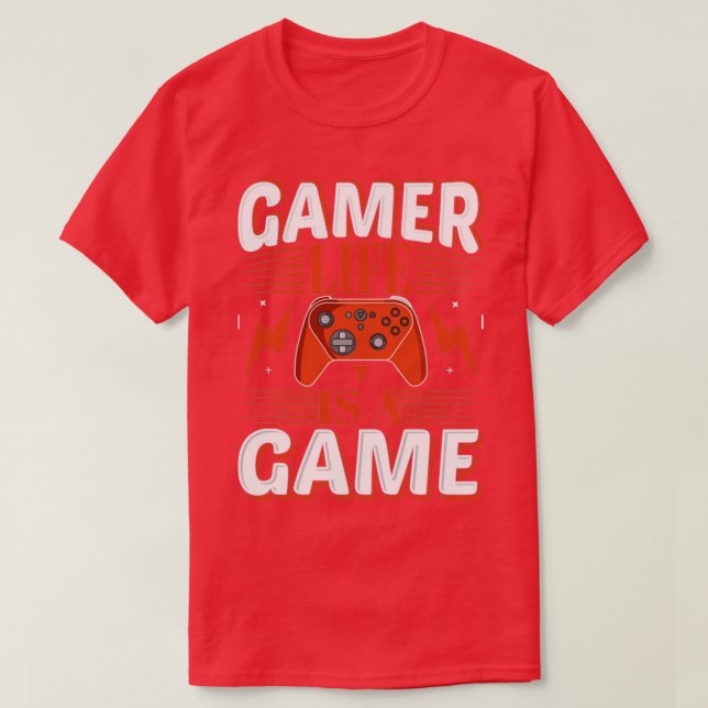 Camiseta La vida de los jugadores es juego (Diseño del anverso)