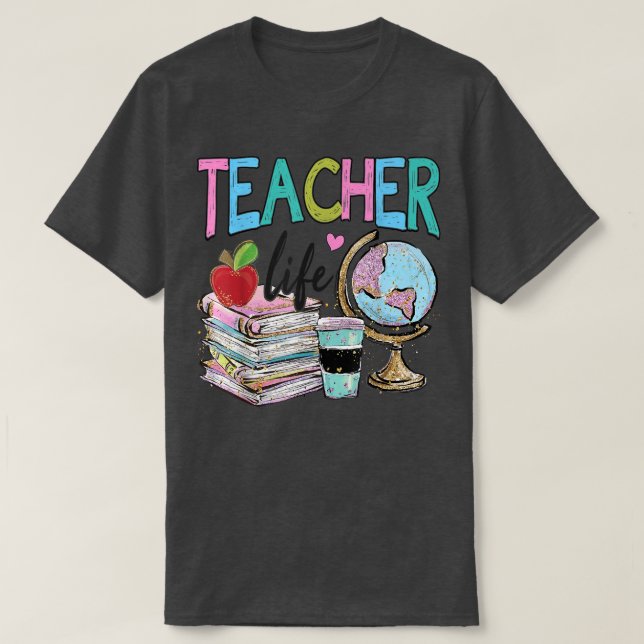 Camiseta La Vida De Los Maestros De Nuevo A La Escuela Para (Diseño del anverso)