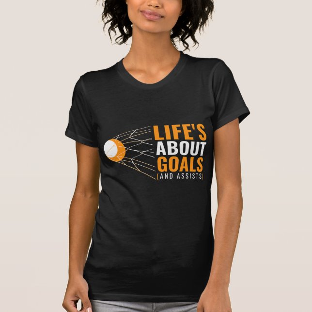 Camiseta La vida de los objetivos de Lacrosse para los Chic (Anverso)