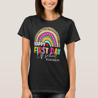 Camiseta La vida de los profesores del arco iris del leopar